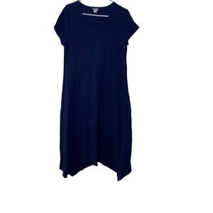 Chico's Navy Asymmetrical Dress. Size L/12